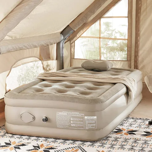 온라인원 어반카모 캠핑 자충 에어매트 야외 캠핑용 휴대용 침대 매트리스 (베게 증정)