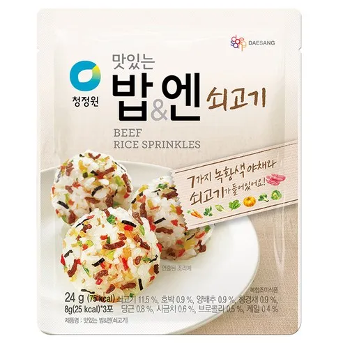 청정원 맛있는밥&엔 쇠고기  24g, 1개