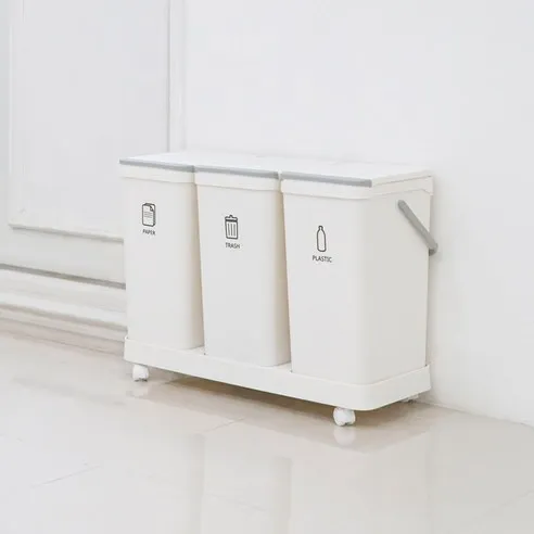 모노플랫 3단 가정용 분리수거함 2.0 재활용 쓰레기통