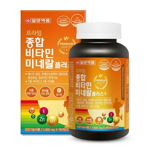 일양약품 프라임 종합비타민미네랄 플러스 영양제  180정, 1개