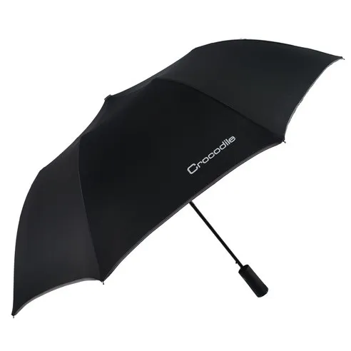 크로커다일 2단 바이어스 우산, 블랙 + 그레이, 1개