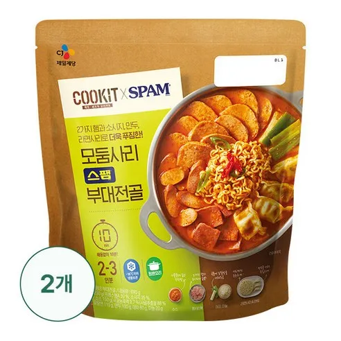 CJ 쿡킷 모둠사리 스팸부대전골690G X 2개