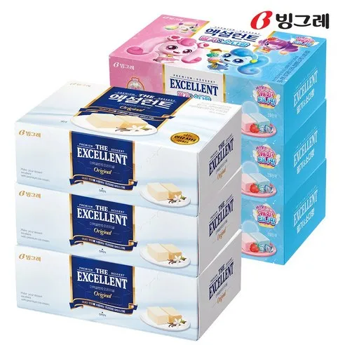 빙그레 엑설런트 오리지널 800ml 3개, 800ml, 6개