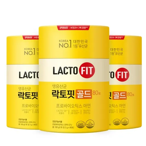 종근당건강 락토핏 골드, 160g, 3개