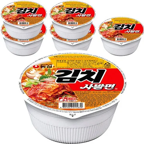 농심 김치 사발면 소컵 86g, 6개