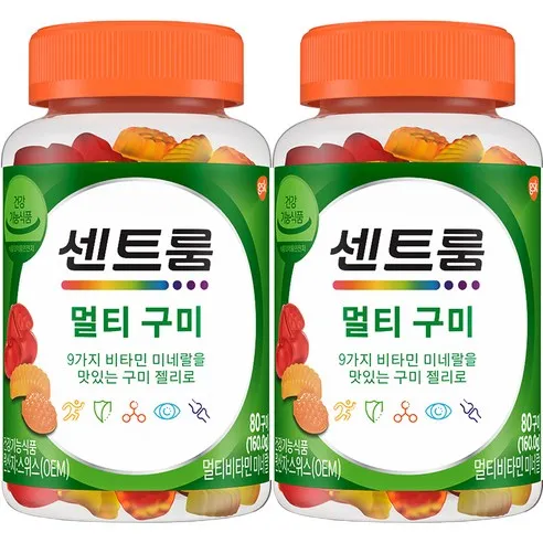 센트룸 멀티 구미 160g, 80정, 2개